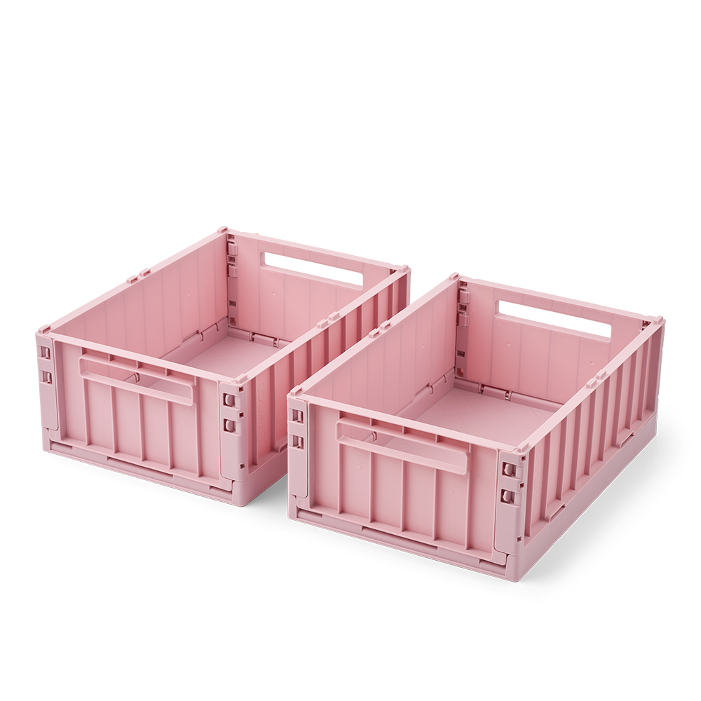 Liewood Foldable Storage Box M 2-Pack 'Weston' Rose Blush