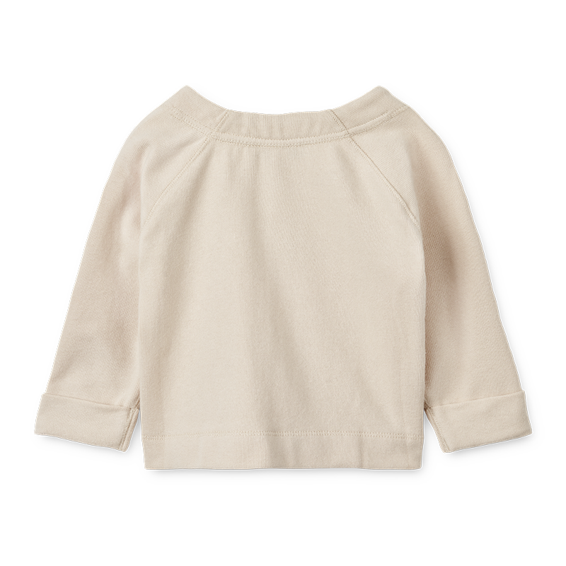 Baby T-Shirt in Beige mit Hasen Strickmuster von Liewood.