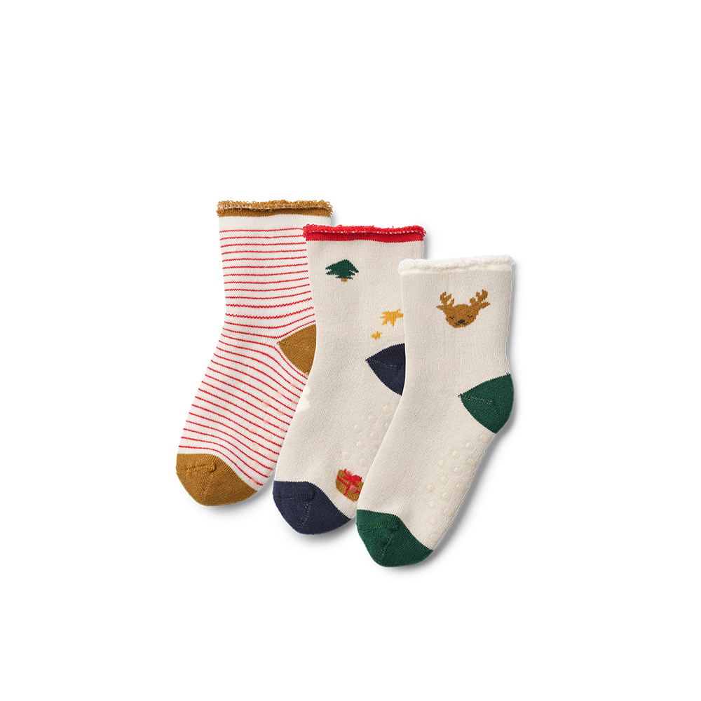 Liewood  Stoppersocken/Anti-Rutsch Socken &#39;Eloy&#39; 3er Pack  Holiday/Sandy