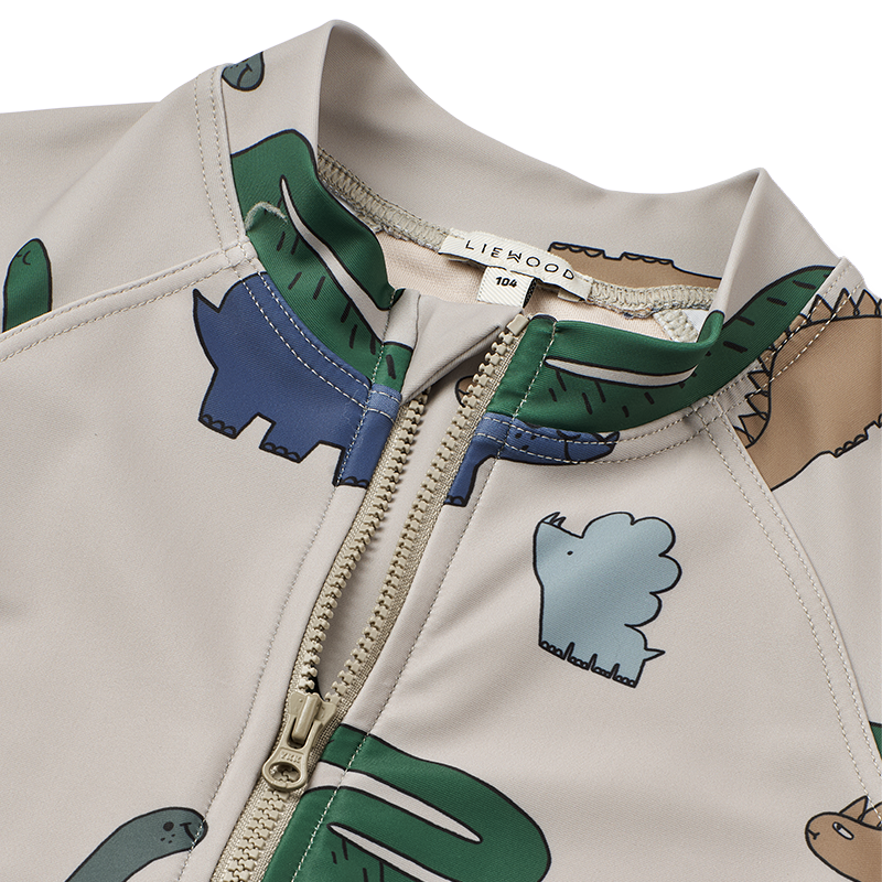 Liewood Bade-Jumpsuit &#39;Max&#39; Dinosaurs/Mist