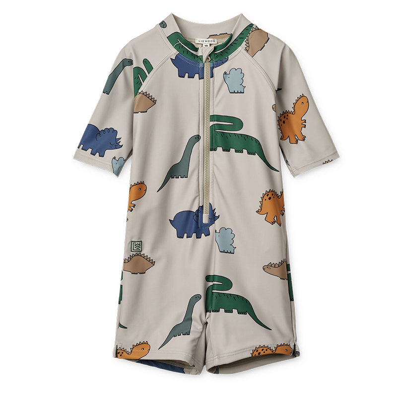 Liewood Bade-Jumpsuit &#39;Max&#39; Dinosaurs/Mist