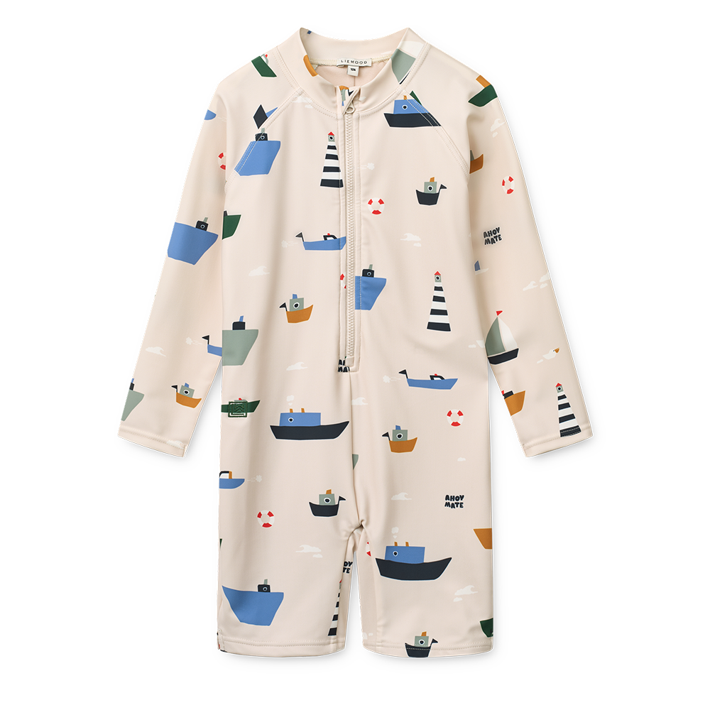 Liewood Baby UV-Bade-Jumpsuit 'Max' Sailing/Sandy