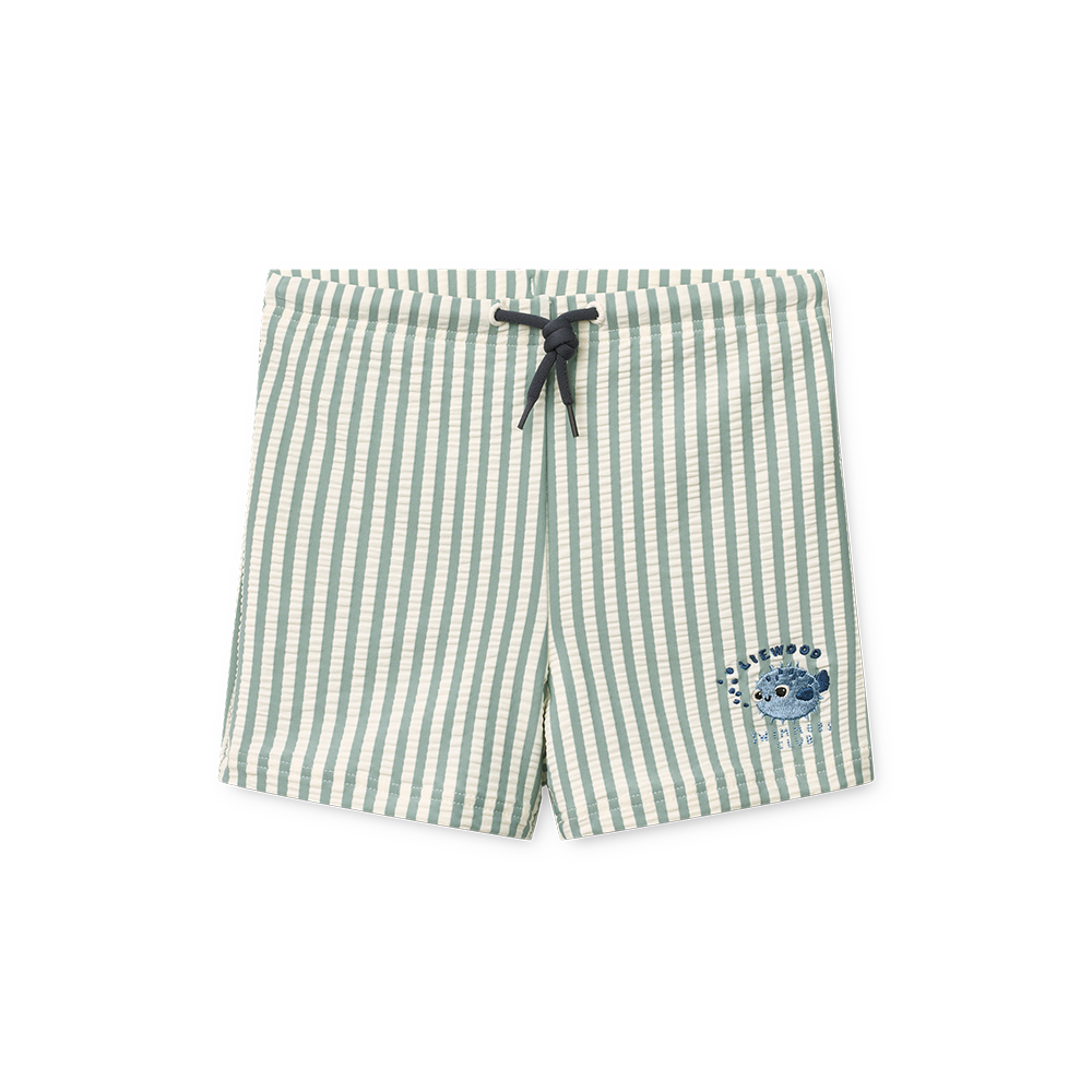 Liewood  Seersucker Badeshorts 'Otto' Peppermint/Creme de la Creme