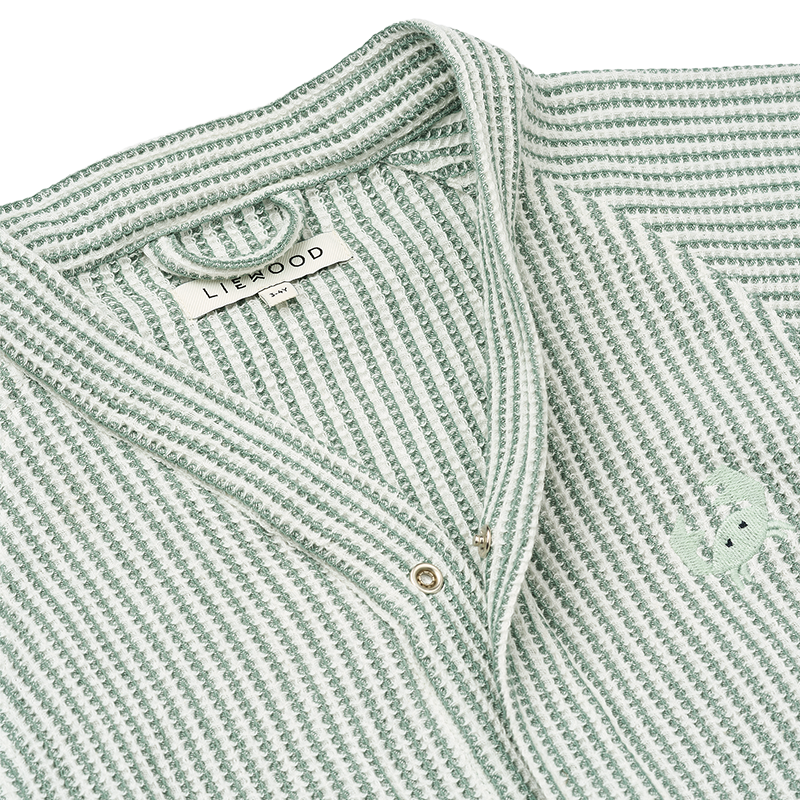 Liewood Kinder Bademantel &#39;Bertha&#39; Stripe Peppermint/Creme de la Creme