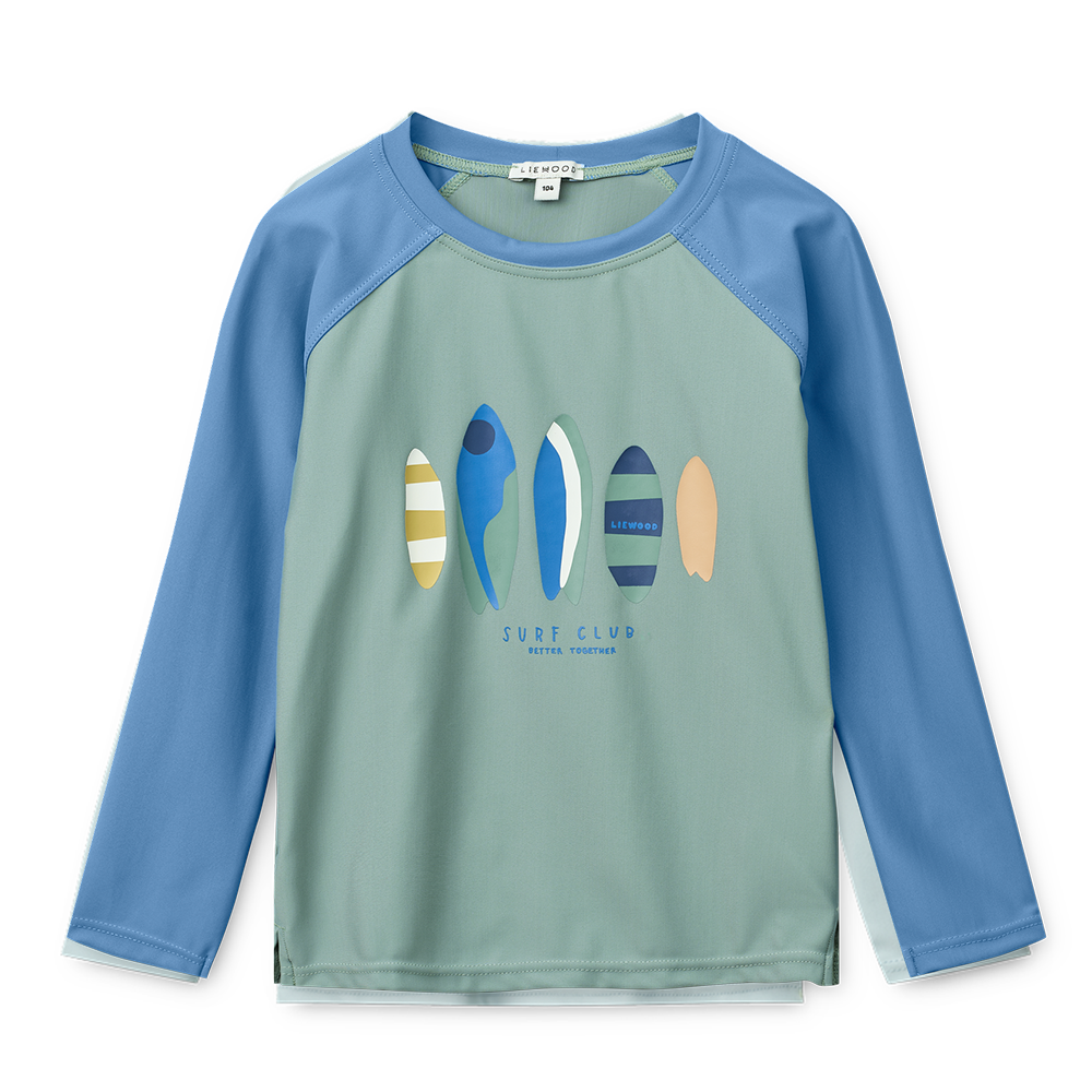 Liewood UV-Badeshirt 'Noah' Boards/Light Peppermint