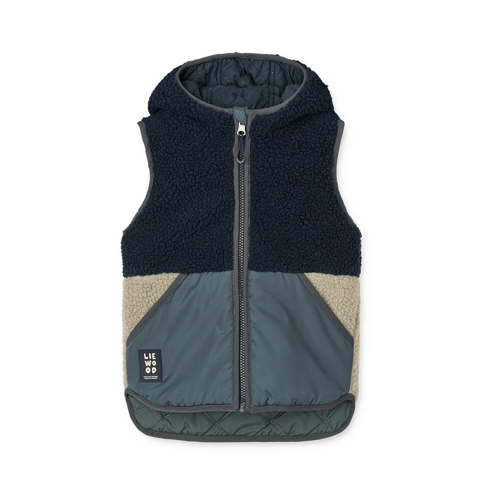 Liewood  wendbare Weste &#39;Diana&#39; Whale Blue Multi Mix