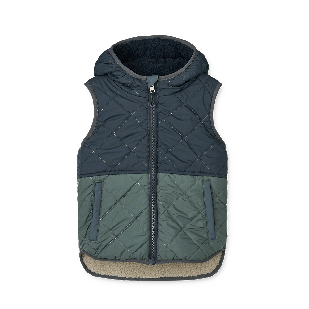 Liewood  wendbare Weste &#39;Diana&#39; Whale Blue Multi Mix