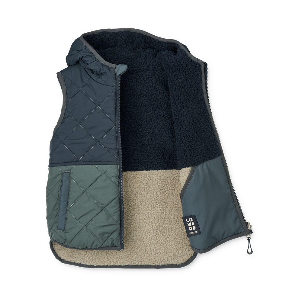Liewood  wendbare Weste &#39;Diana&#39; Whale Blue Multi Mix