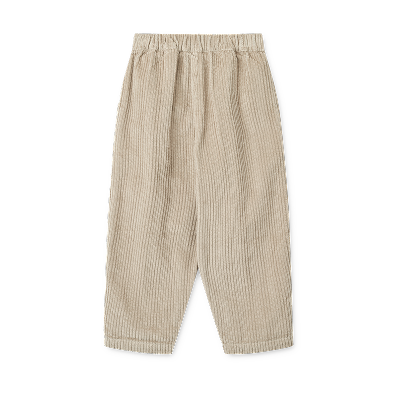 Cordhose in Beige für Kinder von Liewood von hinten.