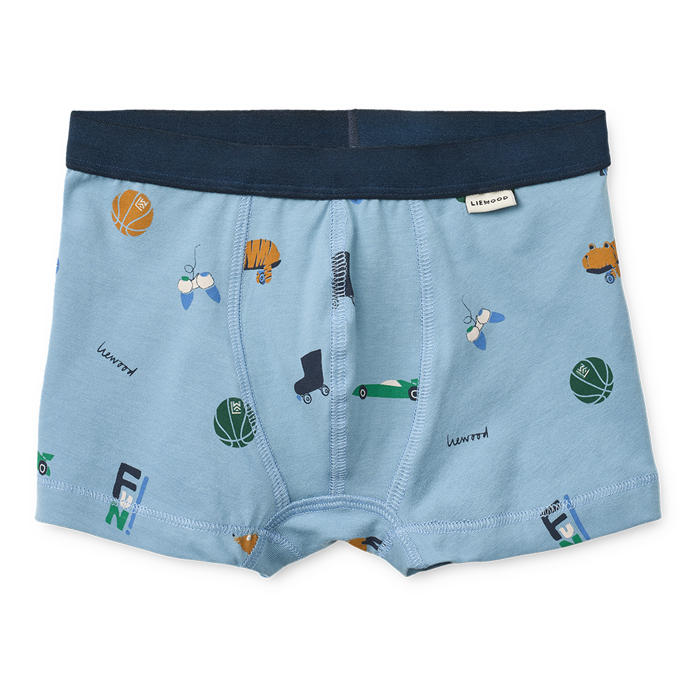Liewood Boxershorts 3er-Set Boy 'Marvin' Fun / Crisp White / Beach Blue / Mix