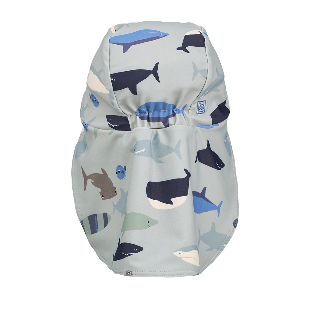 Chapeau de bain anti-UV Liewood 'Cecilia' Shark/Dove Blue