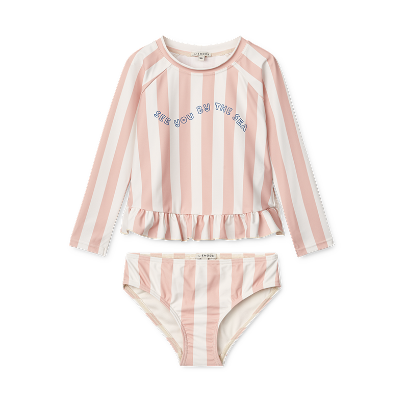 Liewood  UV-Schwimmset &#39;Dagny&#39; Stripe Sorbet Rose/Creme de la Creme