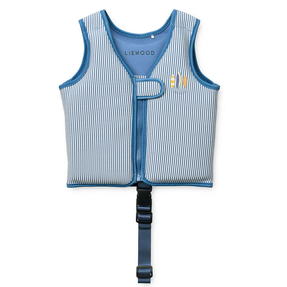 Liewood Swim Vest 'Dove' Stripe Riverside/Creme de la Creme