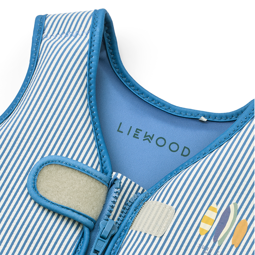 Liewood Swim Vest 'Dove' Stripe Riverside/Creme de la Creme