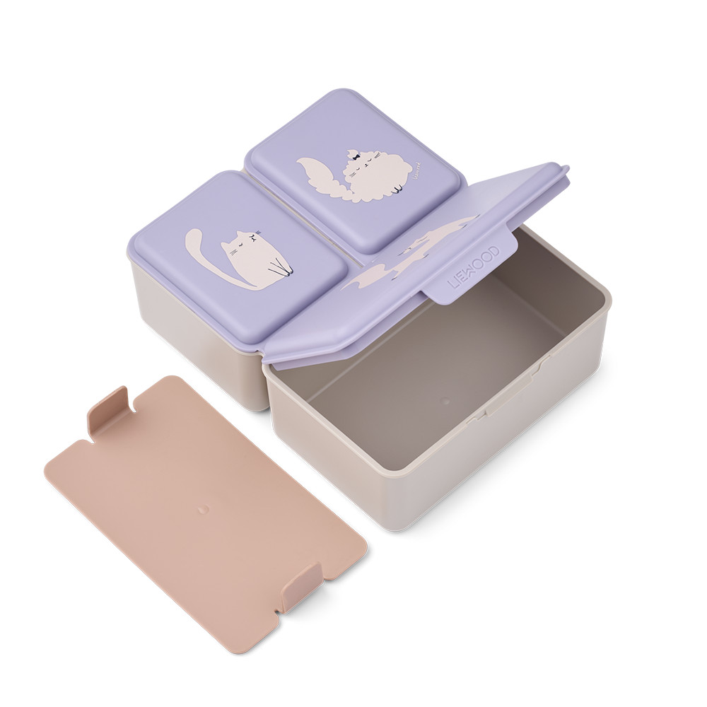 Liewood  Kinder Lunchbox 'Driss' Cat/Warm Lilac