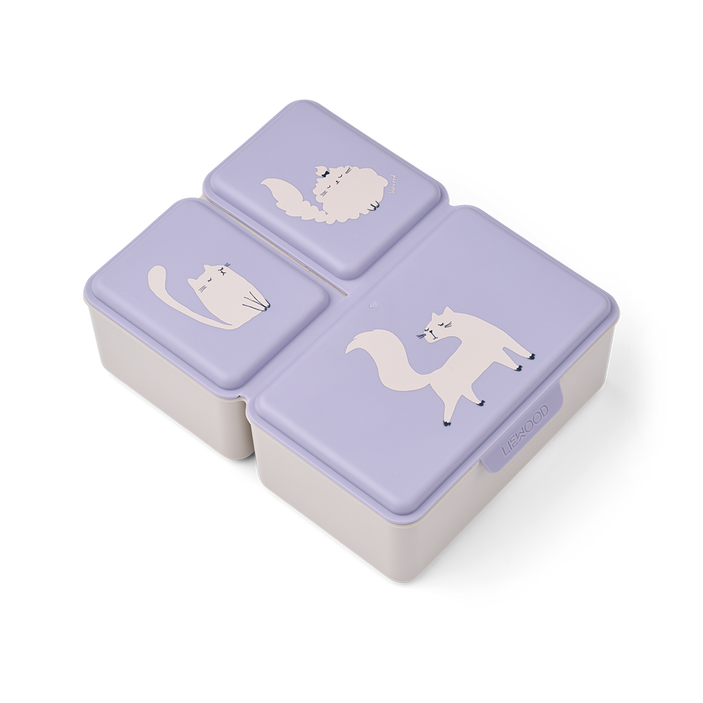 Liewood  Kinder Lunchbox 'Driss' Cat/Warm Lilac