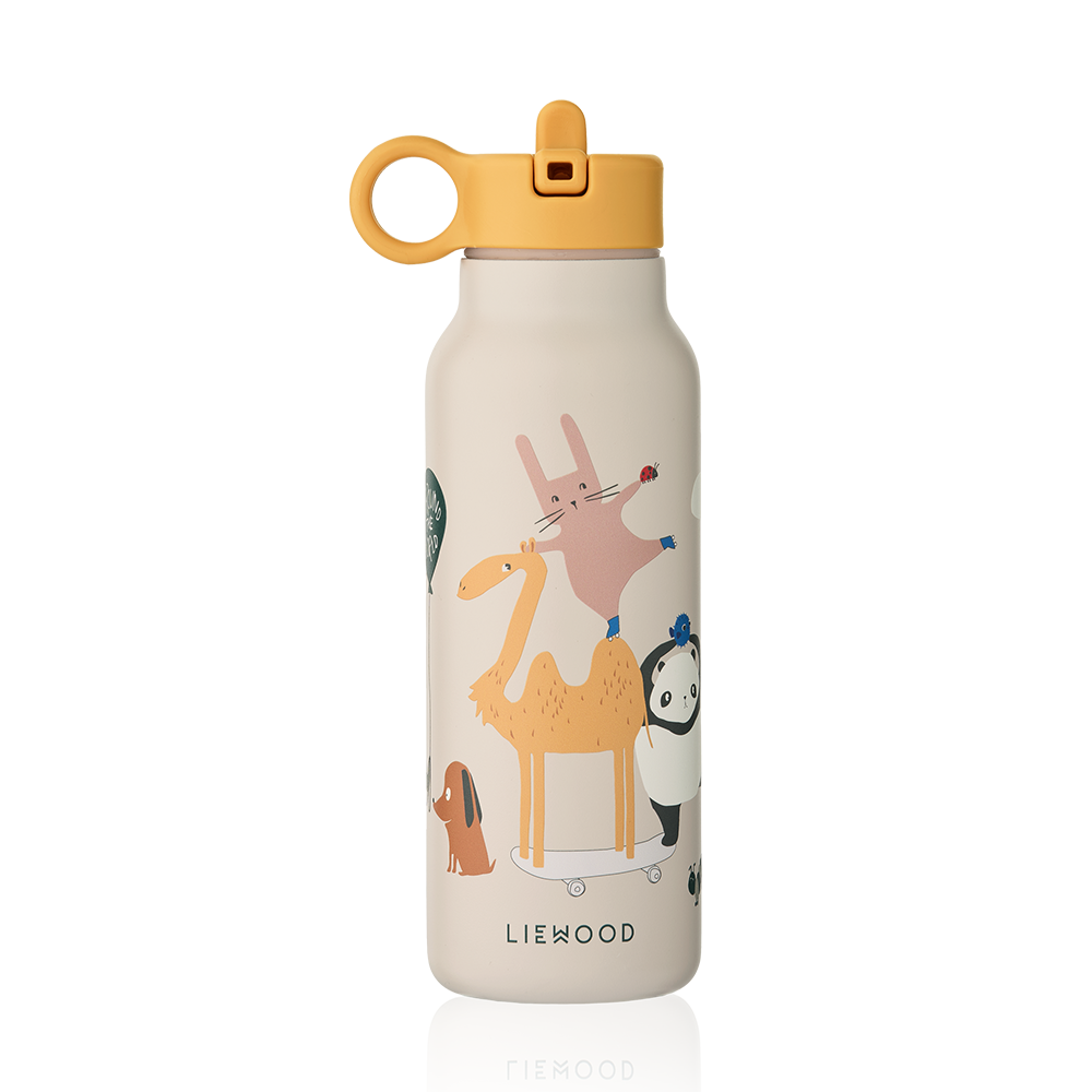 Liewood Trinkflasche &#39;Falk&#39; 350 ml Around the World/Sandy