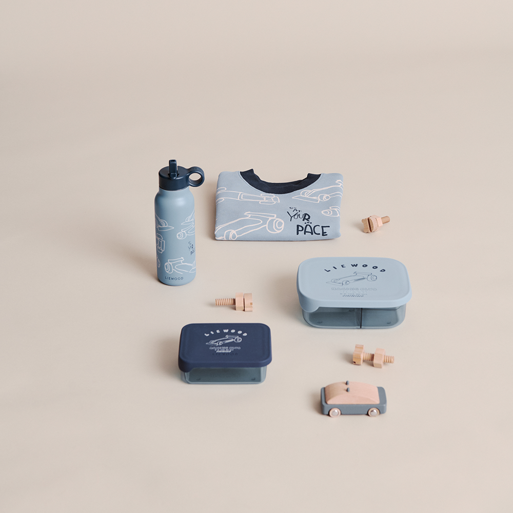 Bouteille Liewood 'Falk' 350 ml Race Cars/Beach Blue