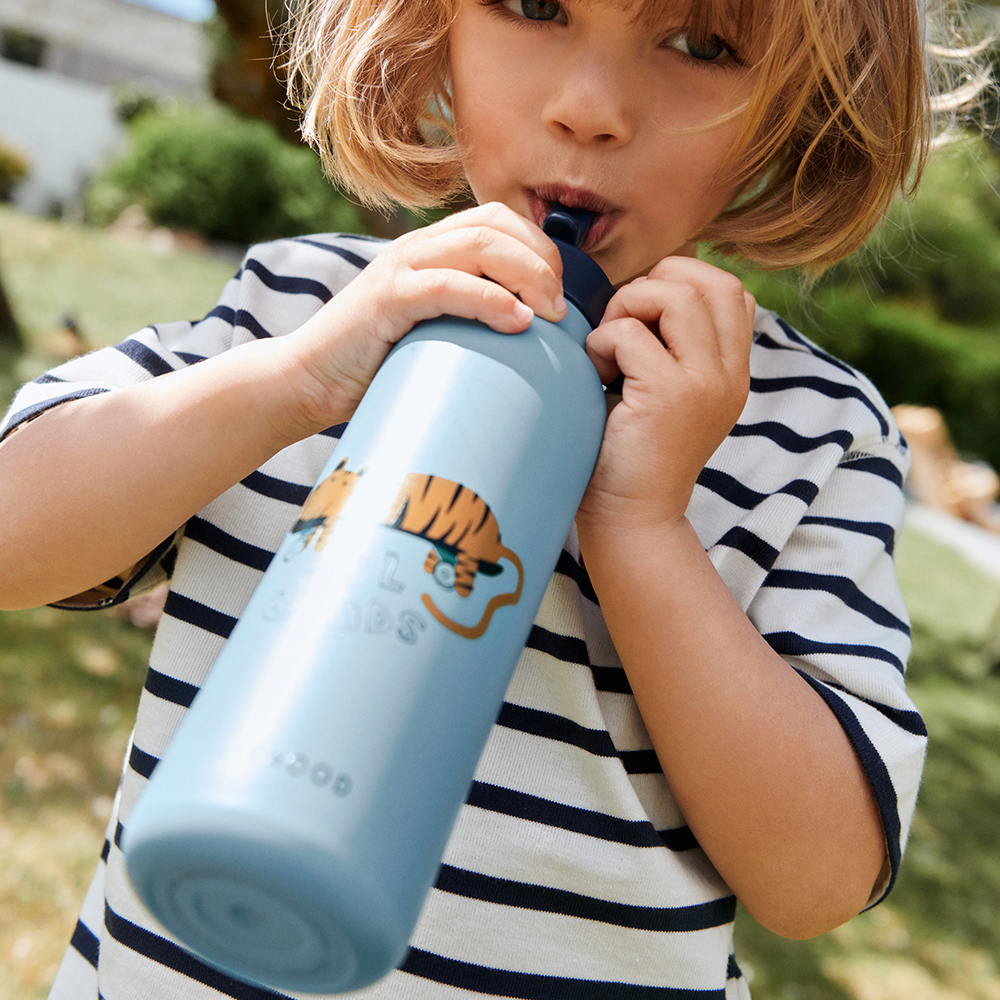 Gourde Liewood 'Falk' 500 ml Tiger/Beach Blue