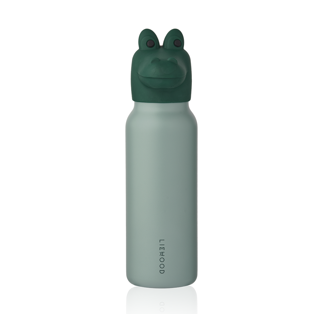 Liewood Trinkflasche mit Krokodildeckel &#39;Falk&#39; 350 ml Peppermint/Garden Green