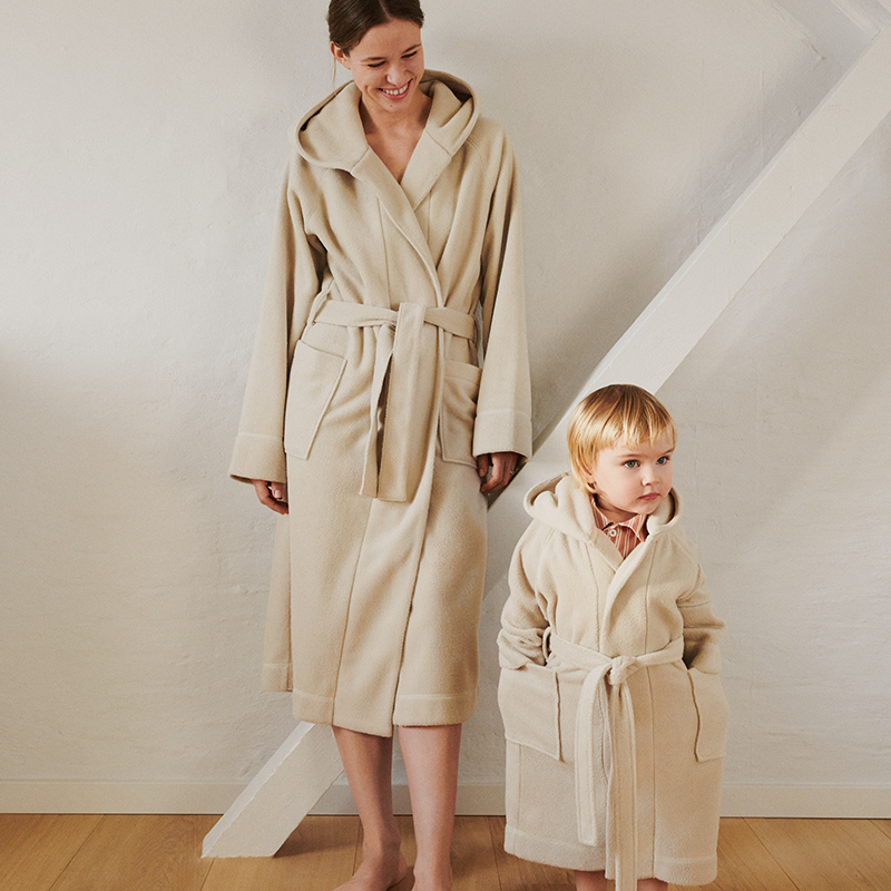 Liewood  Fleece Bademantel für Erwachsene &#39;Saki&#39; Silver Lining
