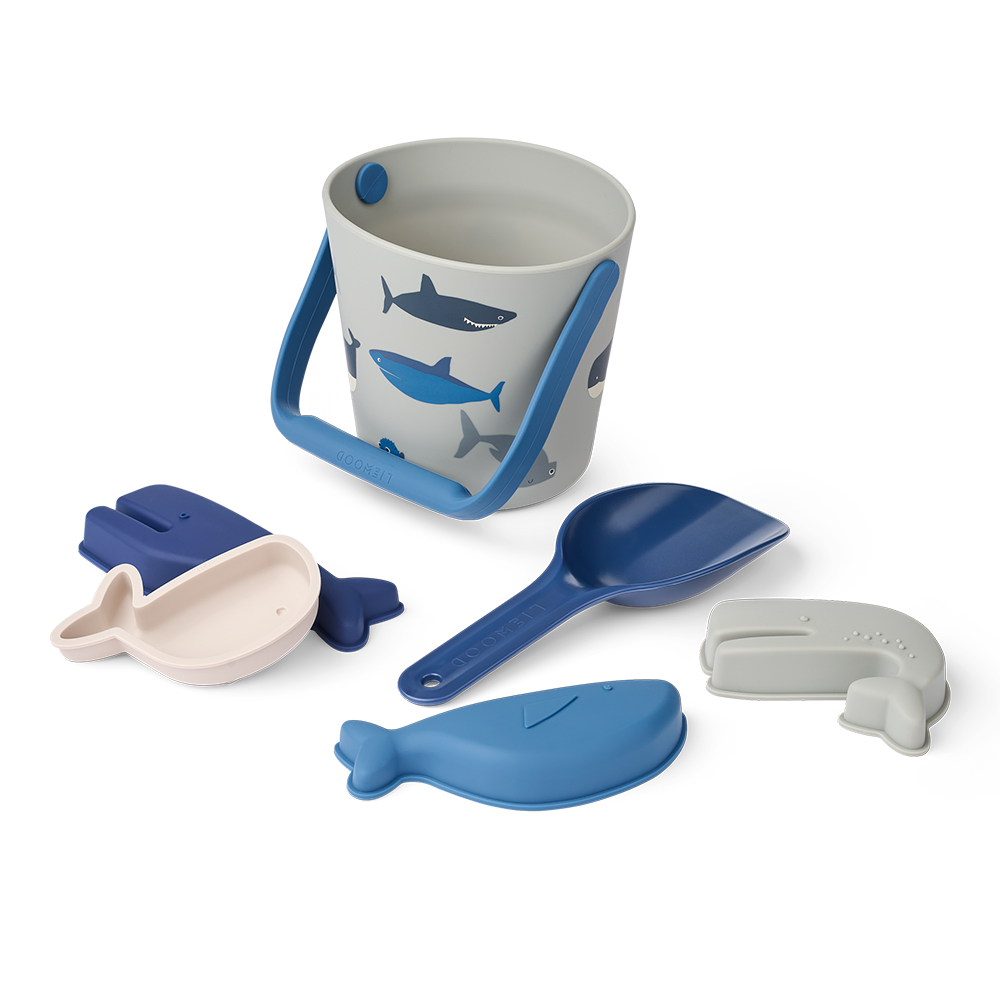 Liewood  Sandspielzeug Set 'Gilma' Shark/Dove Blue