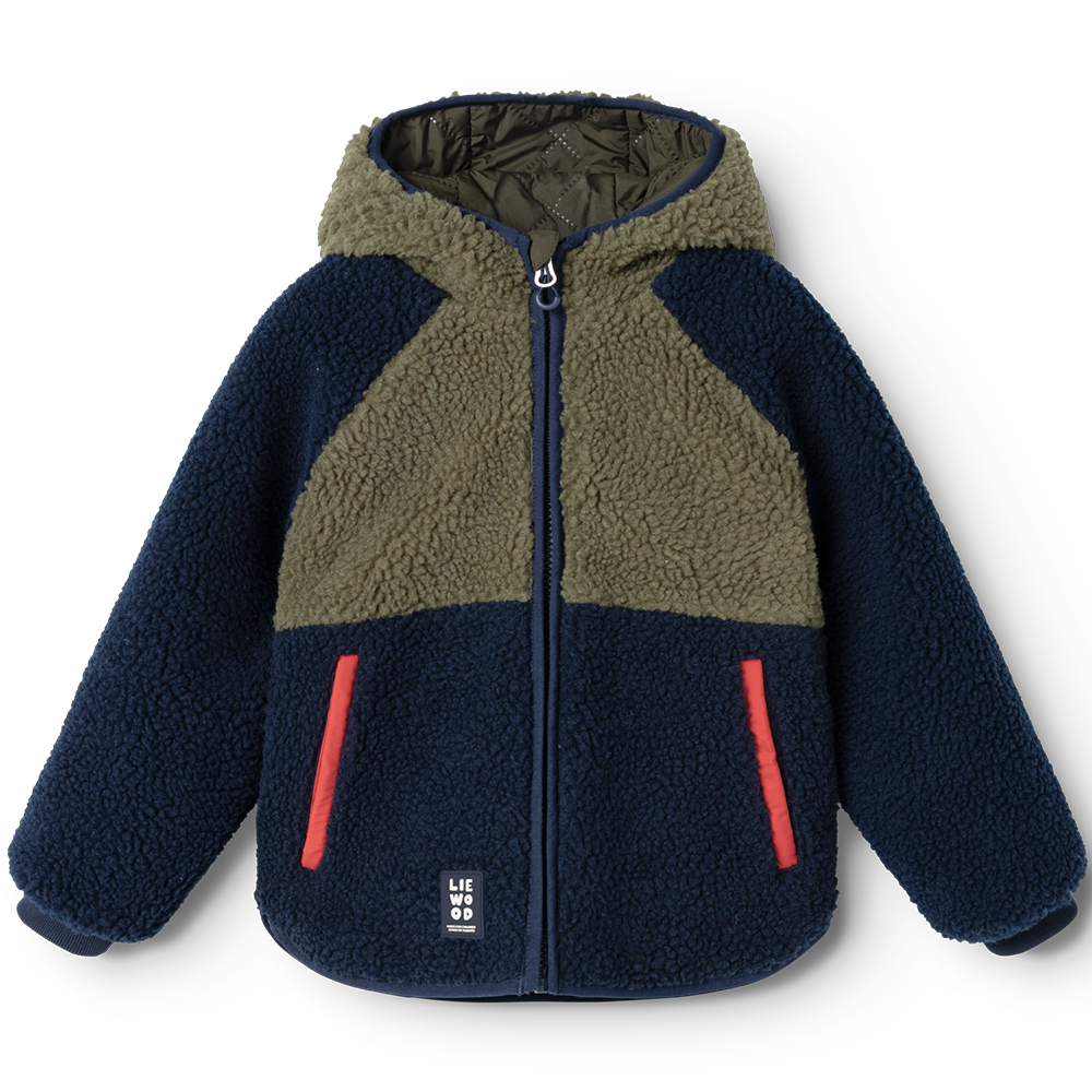Veste thermique réversible Liewood « Jackson » Army Brown/Classic Navy