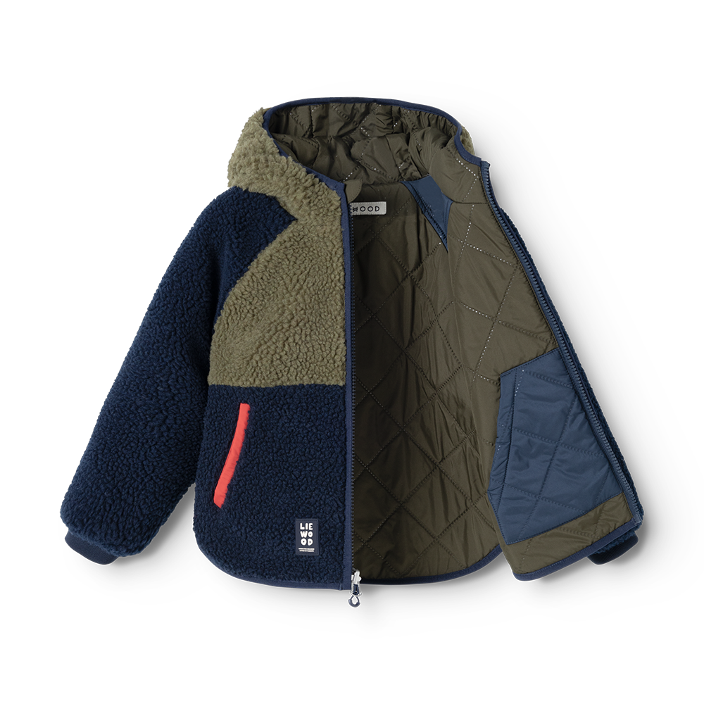 Veste thermique réversible Liewood « Jackson » Army Brown/Classic Navy