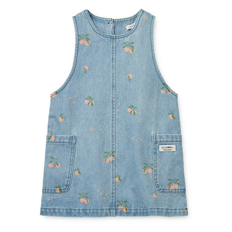 Liewood Jeanskleid &#39;Angelica&#39; Peach Light Blue Denim