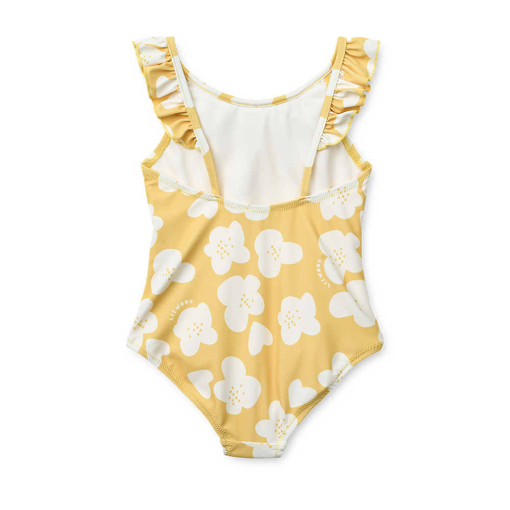 Liewood Maillot de bain UV « Kallie » Flower/Lemon Yellow