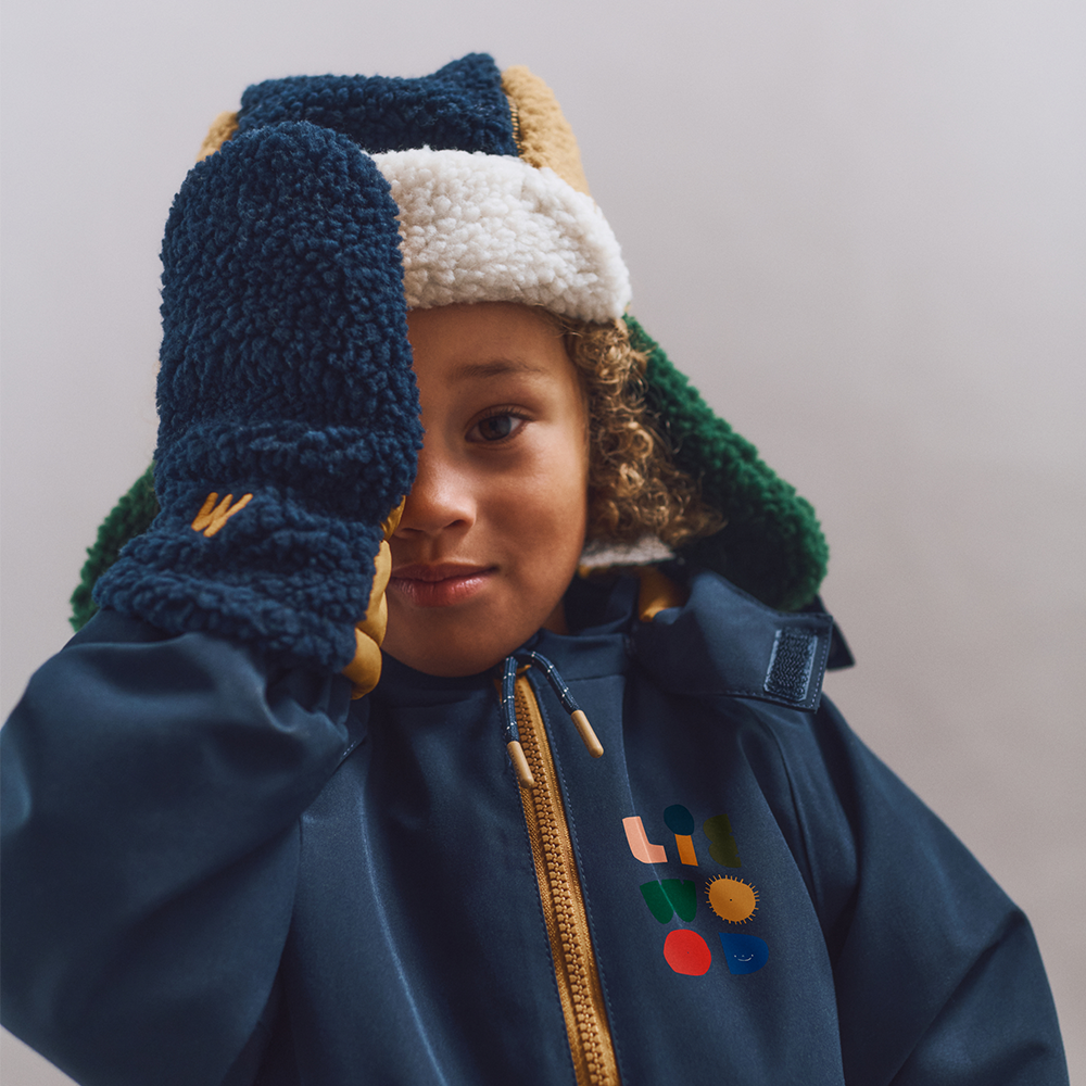 Liewood  Teddy Mütze mit Ohrenklappen &#39;Bravo&#39;  Classic Navy Multi Mix