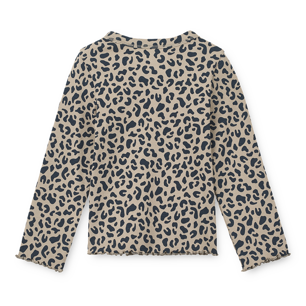 Liewood Langarmshirt in Rippstrick 'Nieve' Leo/Mist