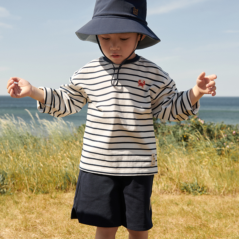 Liewood Baumwoll Langarm Shirt &#39;Tyler&#39; Stripes Classic Navy/Creme de la Creme