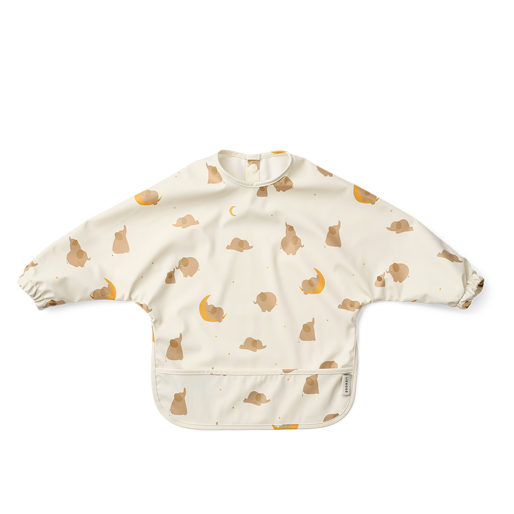 Liewood Langarmlätzchen 'Merle' Elephant/Creme de la Creme