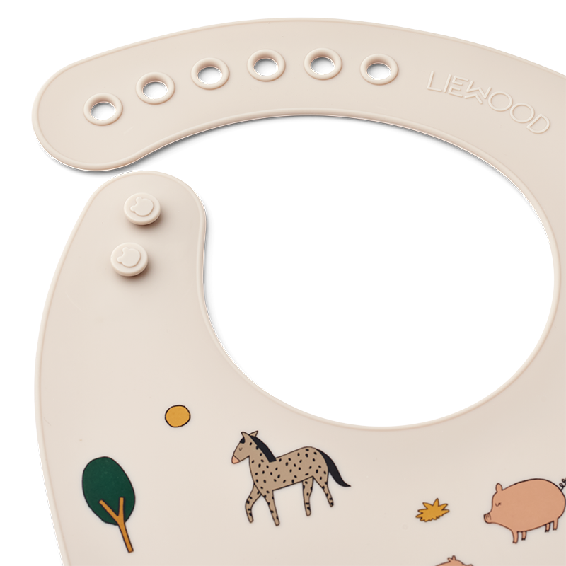 Liewood  Silikon Lätzchen 2er Pack &#39;Tilda&#39;  Farm/Sandy