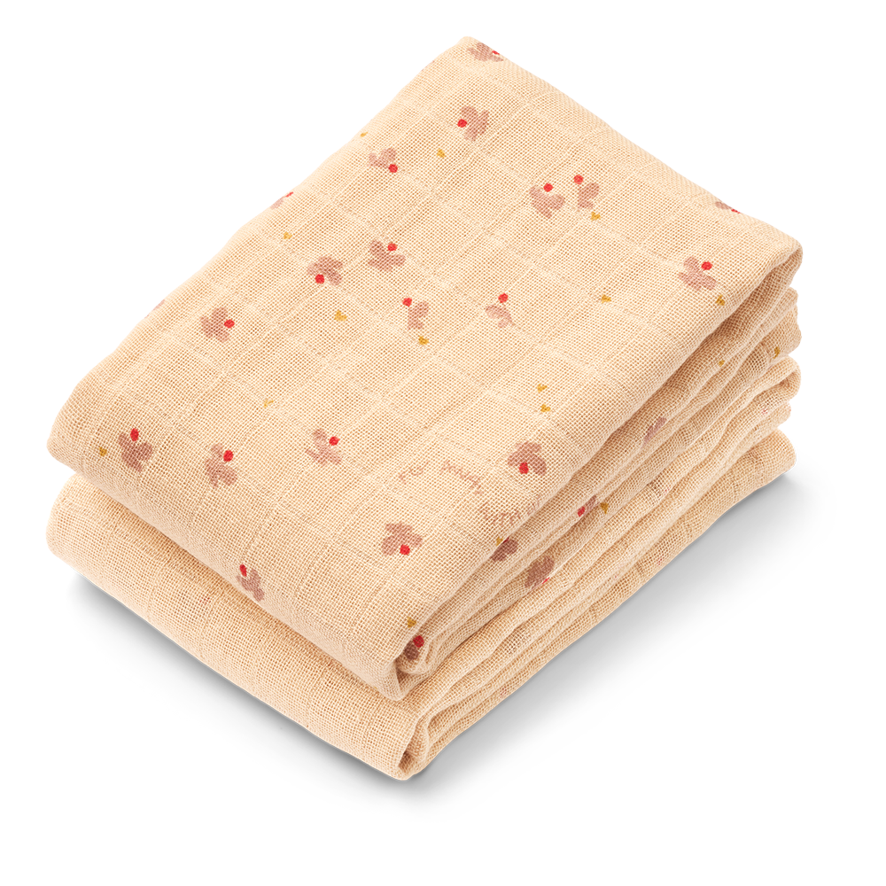 Liewood Mulltuch 2-er Pack 'Lewis' Mini Butterfly/Apple Blossom Mix