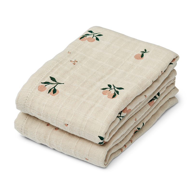 Liewood Mulltuch 2-er Pack 'Lewis' Peach/Sea Shell Mix