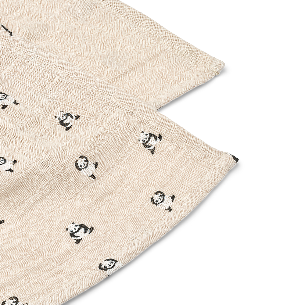 Liewood Mulltuch 2-er Pack 'Lewis' Mini Panda/Sandy Mix