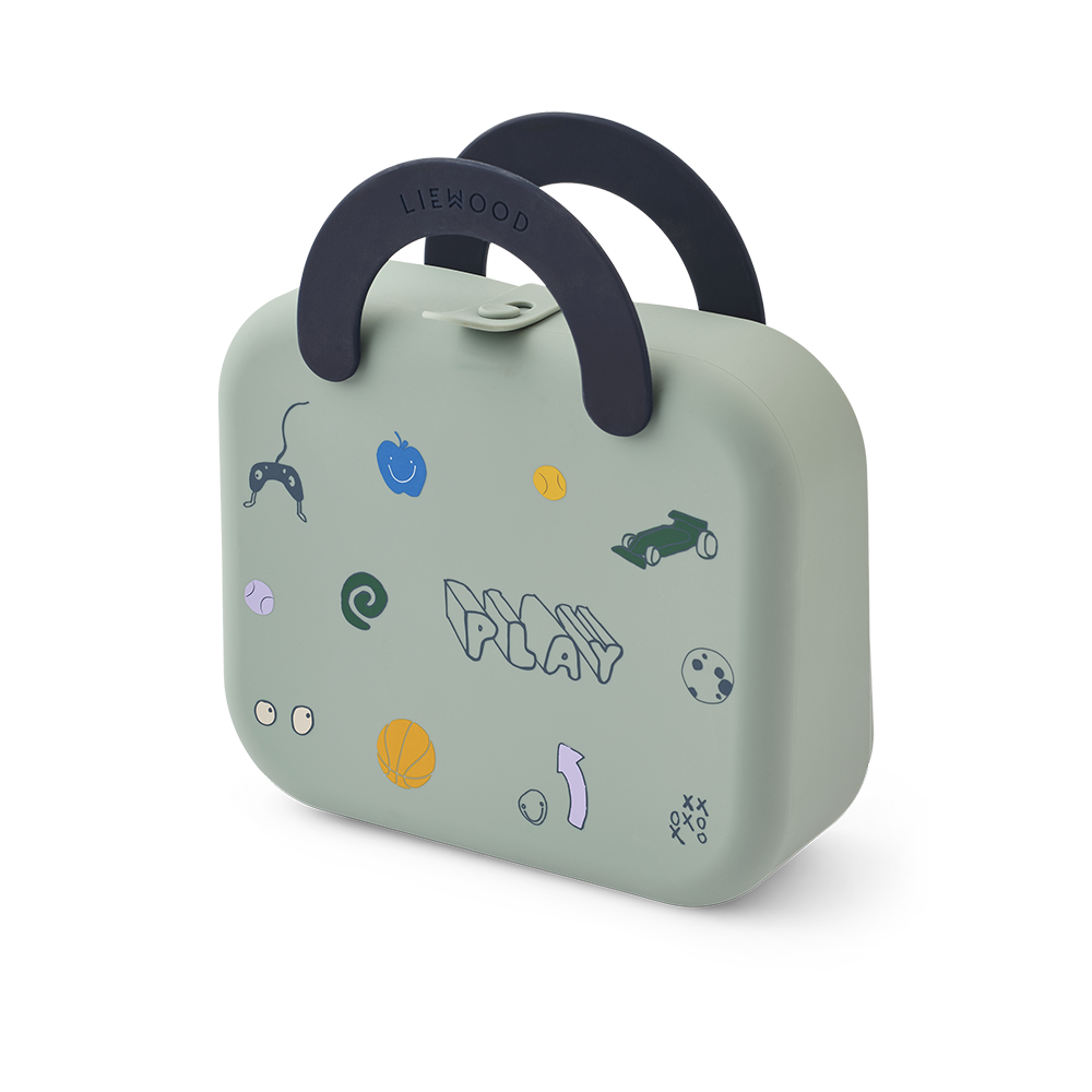 Liewood foldable lunch box 'Elara' Play/Dusty Peppermint