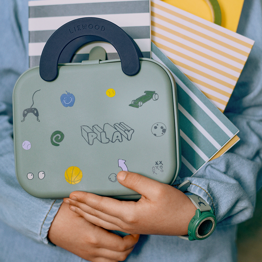 Liewood foldable lunch box 'Elara' Play/Dusty Peppermint