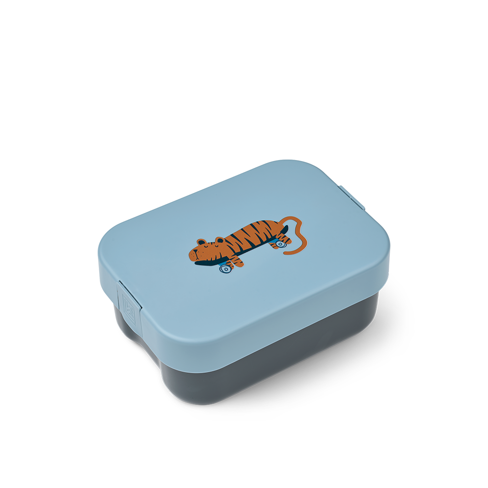 Liewood Children's Lunchbox 'Kamil' Tiger/Beach Blue