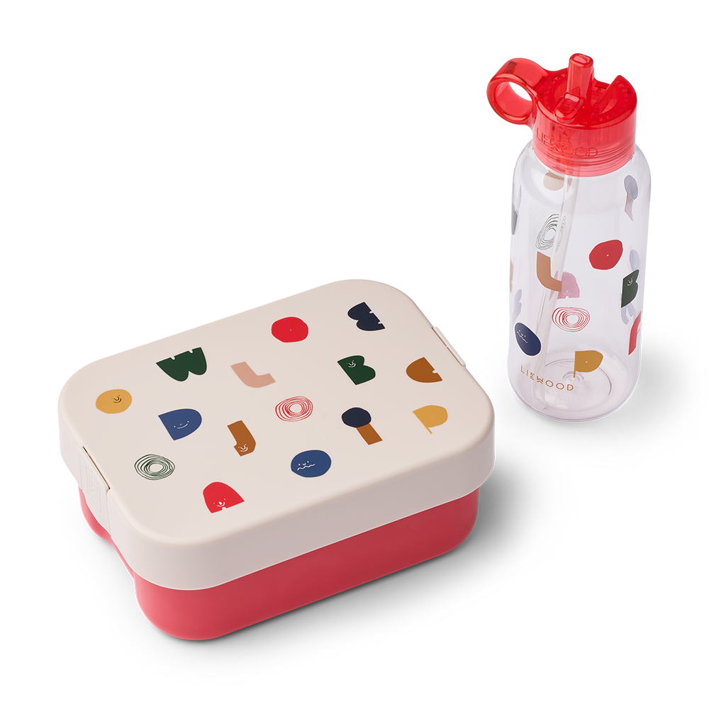 Liewood Children's Lunchbox Set 'Chelsea' Characters/Sandy
