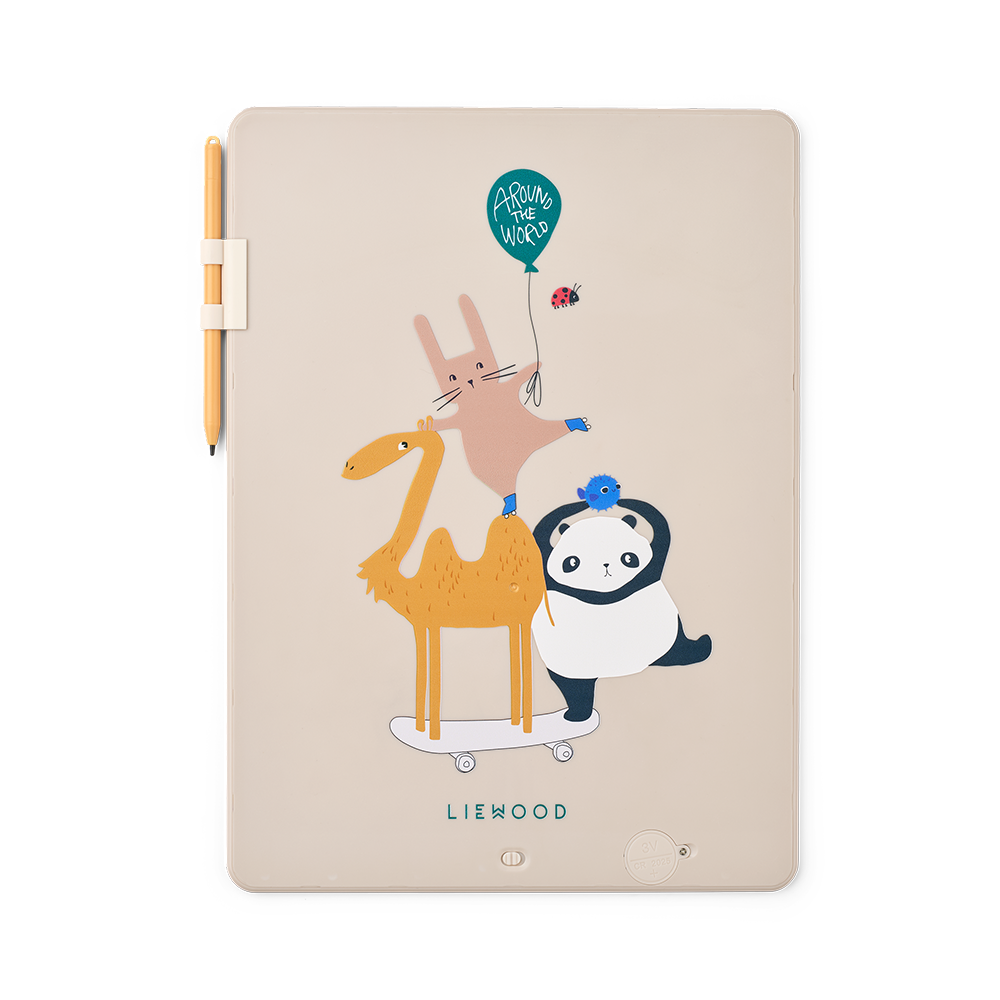 Liewood Magisches LCD-Maltablet &#39;Zora&#39; Around the World/Sandy