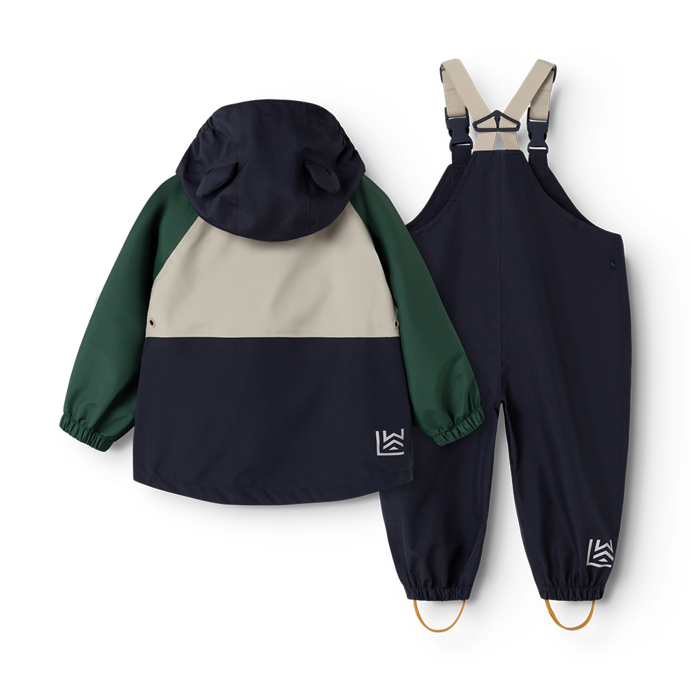 Liewood Rain Jacket/Pants Set 'Manu' Garden Green/Multi Mix