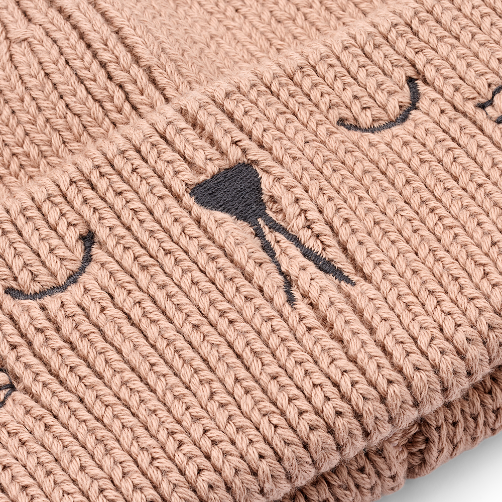 Liewood  Strickmütze mit Katzen Stickdetails 'Gina' Pale Tuscany