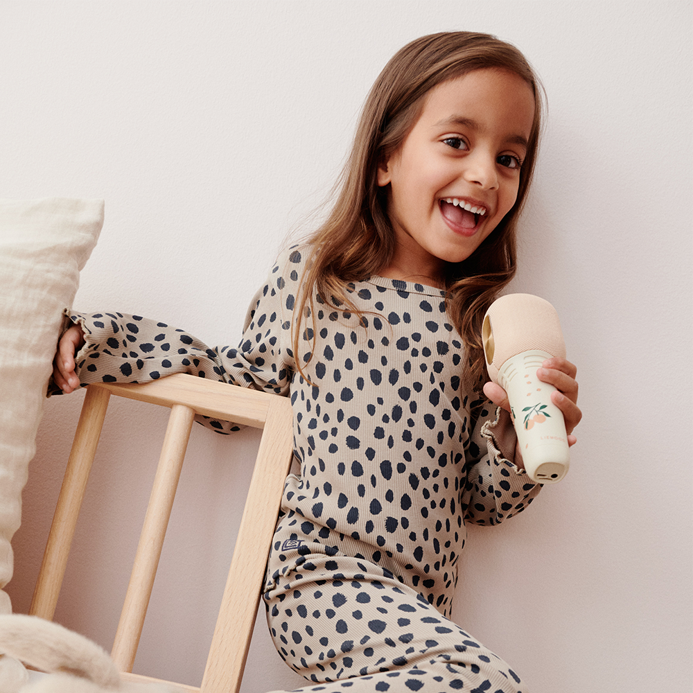 Liewood Langarmshirt in Rippstrick &#39;Nieve&#39; Leo Spots/Mist