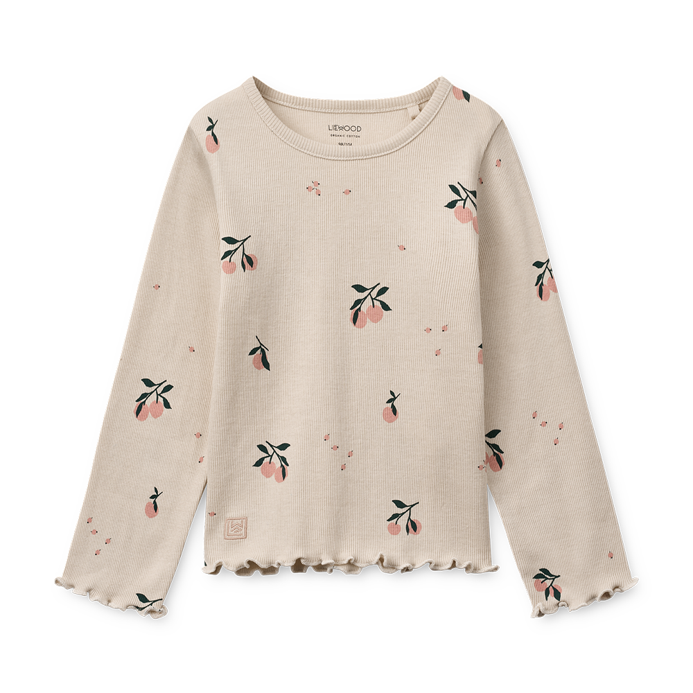 Liewood T-shirt à manches longues en tricot côtelé 'Nieve' Pêche/Coquille de mer