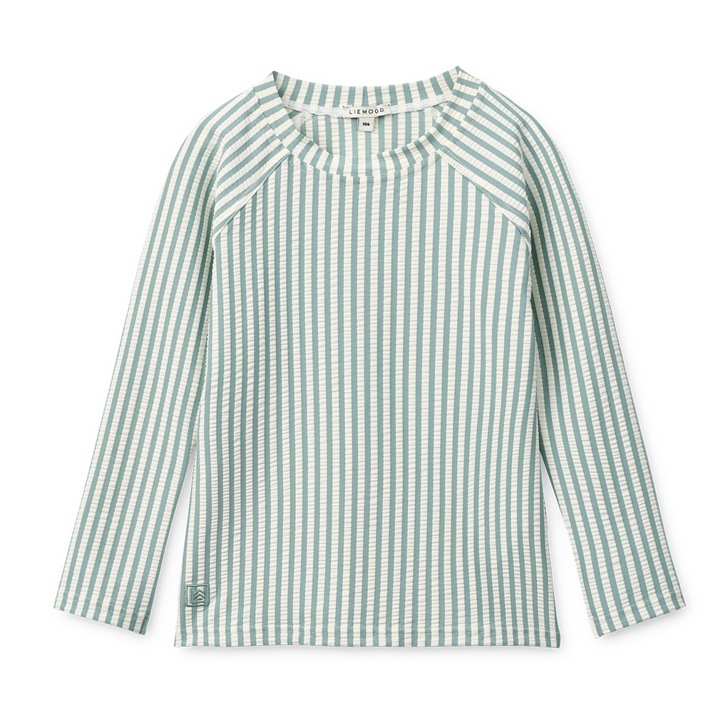Liewood Seersucker UV-Badeshirt 'Noah' Peppermint/Sandy