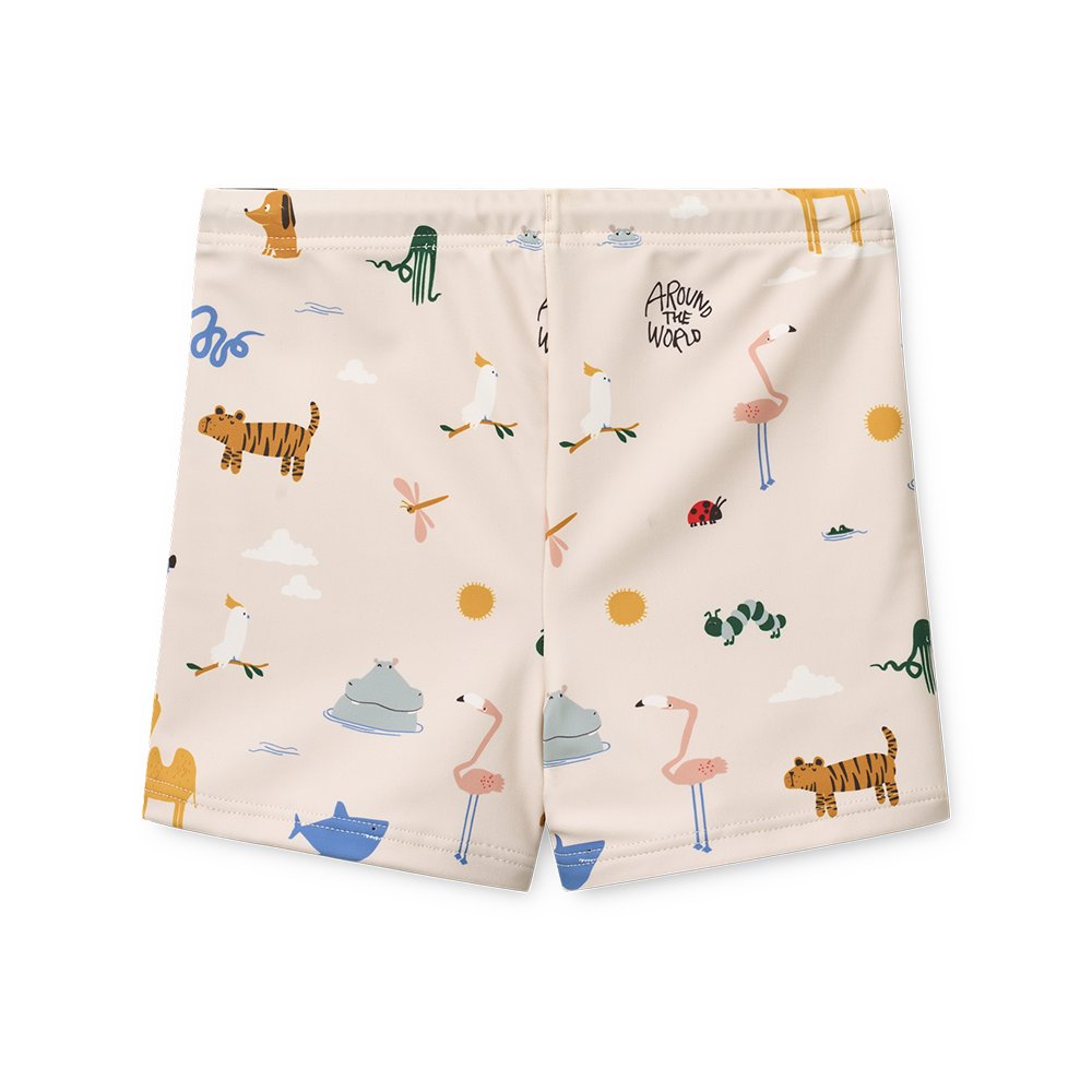 Liewood Seersucker Swim Shorts 'Otto' Around the World/Sandy