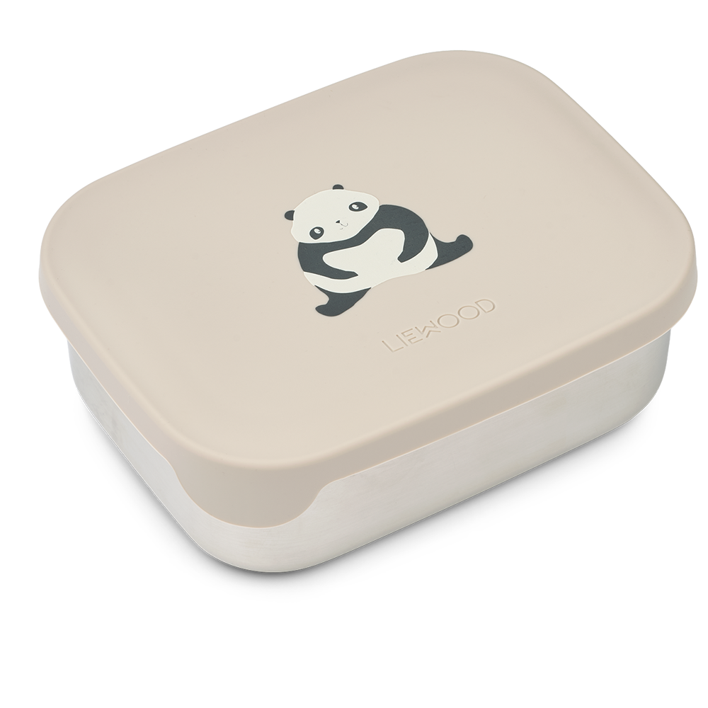 Liewood Children's Lunch Box 'Arthur' Panda/Sandy/Dark Grey